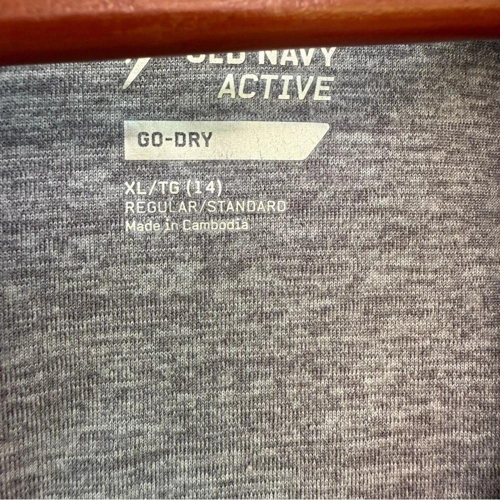 OLD NAVY Girls Gray Pullover 1/4 Zip Long Sleeve Sweatshirt Size 14